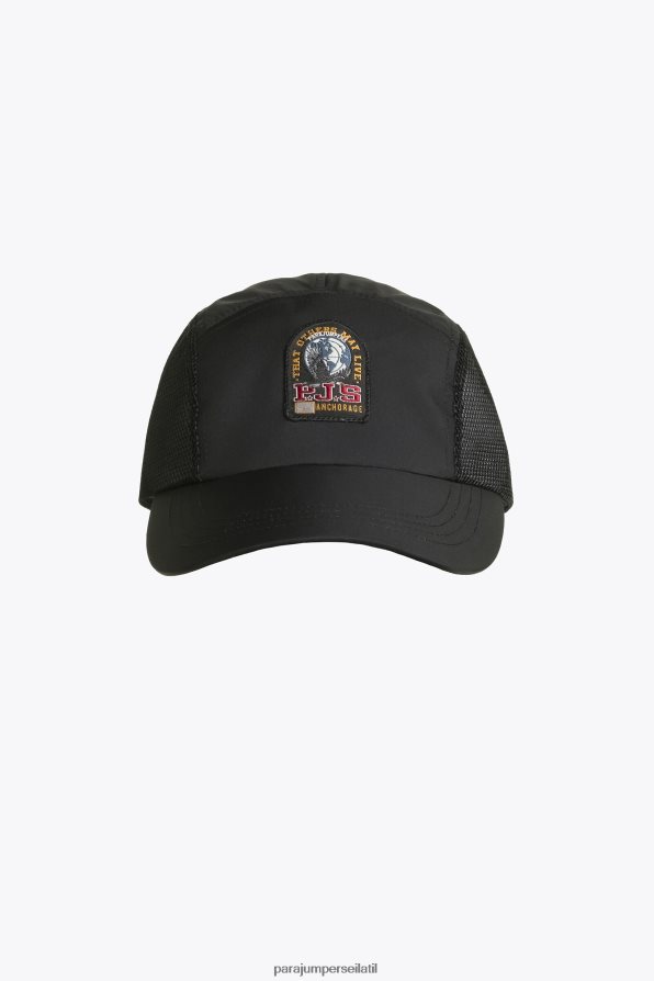 Parajumpers גברים כובע זבוב אבזר שָׁחוֹר R042V0185