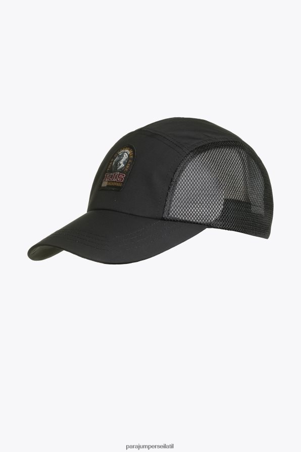 Parajumpers גברים כובע זבוב אבזר שָׁחוֹר R042V0185