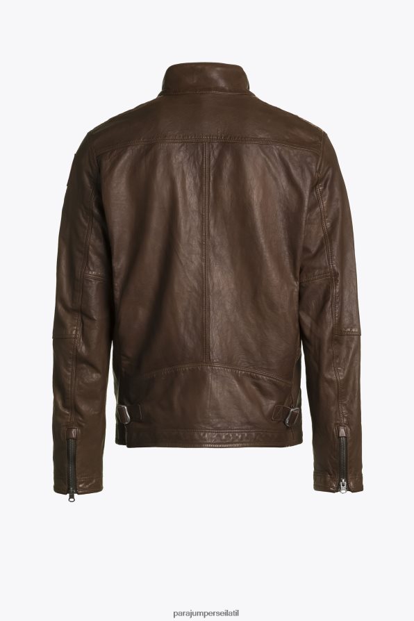 Parajumpers גברים עור ג'סטין הַלבָּשָׁה חום R042V0212