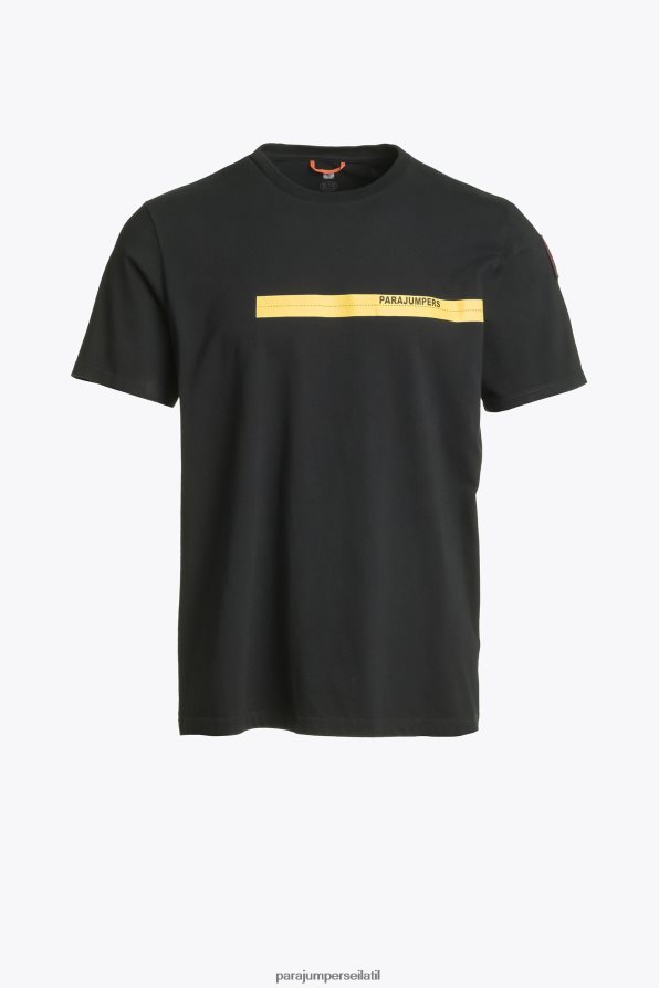 Parajumpers גברים טי טייפ הַלבָּשָׁה שָׁחוֹר R042V029