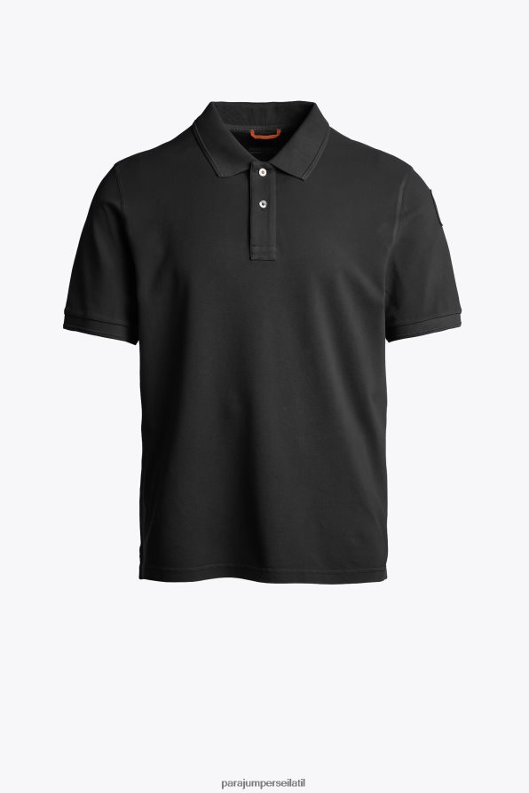 Parajumpers גברים פולו בסיסי הַלבָּשָׁה שָׁחוֹר R042V061