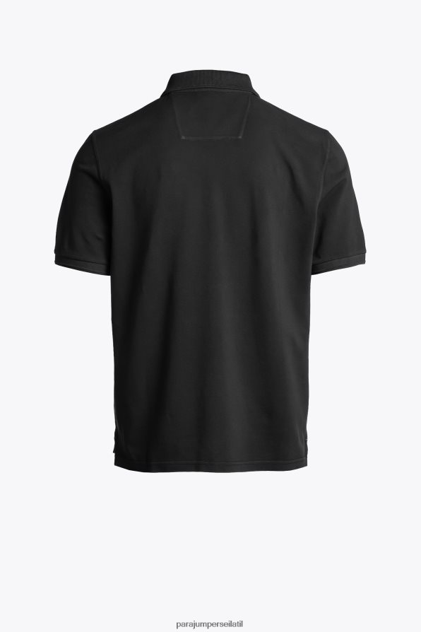 Parajumpers גברים טלאי פולו הַלבָּשָׁה שָׁחוֹר R042V064