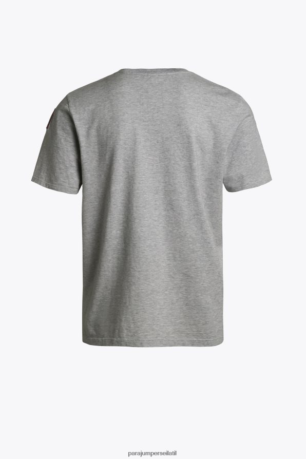 Parajumpers גברים טי אייקונית הַלבָּשָׁה מלאנג' כסף R042V088