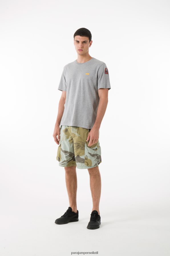 Parajumpers גברים טי אייקונית הַלבָּשָׁה מלאנג' כסף R042V088