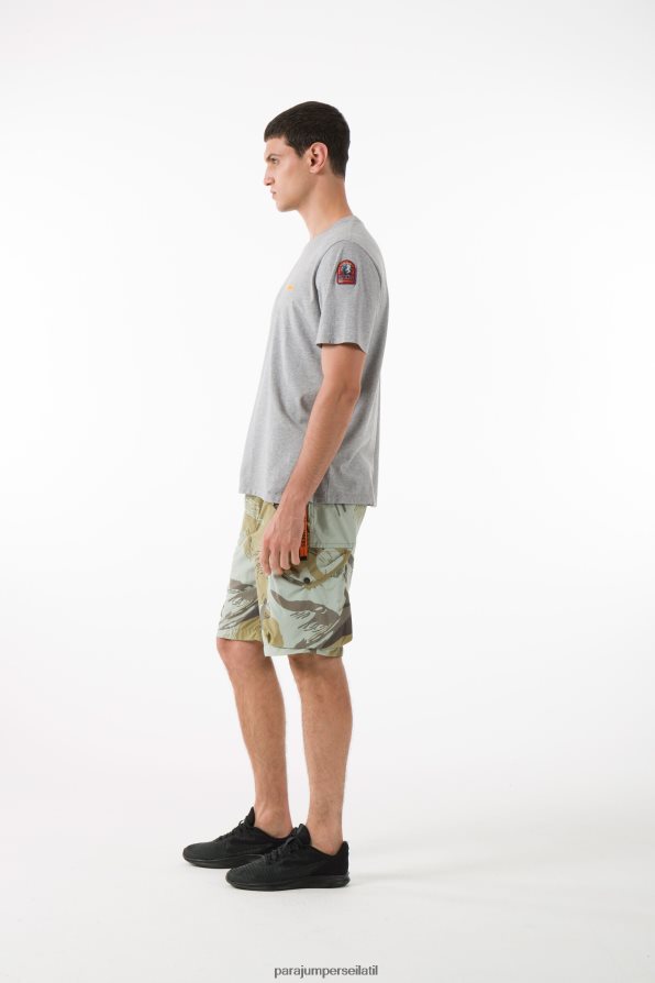 Parajumpers גברים טי אייקונית הַלבָּשָׁה מלאנג' כסף R042V088